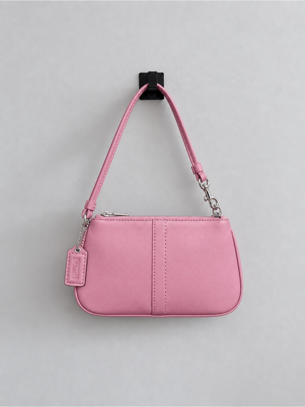 Coach Hampton Mauve Pink Soft Leather Wristlet Bag